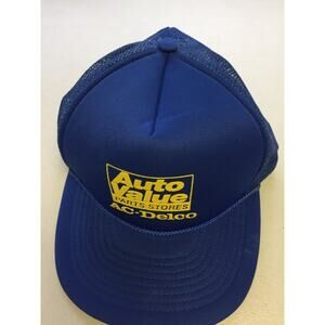 Vintage Auto Value Parts Store AC-Delco Men's Snapback Trucker Hat Mesh Blue